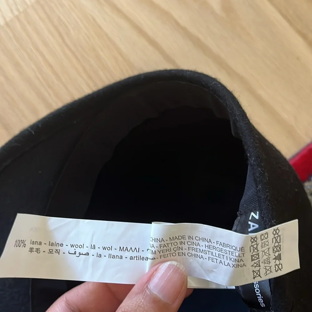 Zara Black Pom-Pom Kids Hat